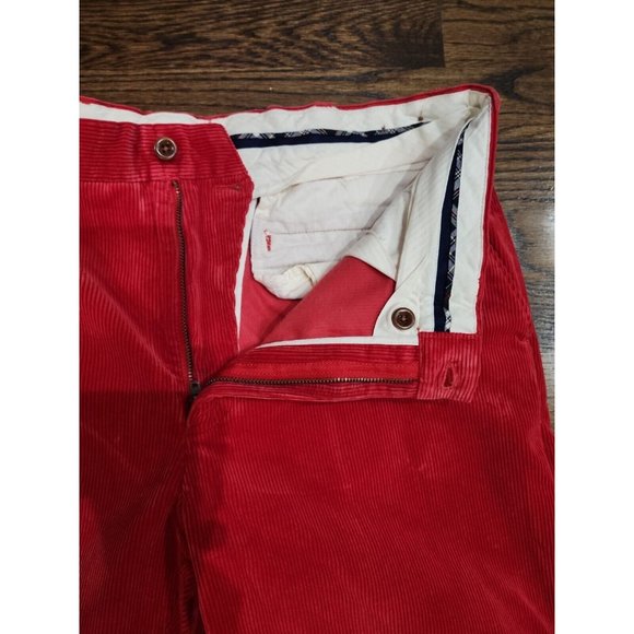 VTG Vintage RALPH LAUREN Polo RUGBY RED CORDUROY PANTS SZ 34 X 32 Men's - Picture 8 of 11